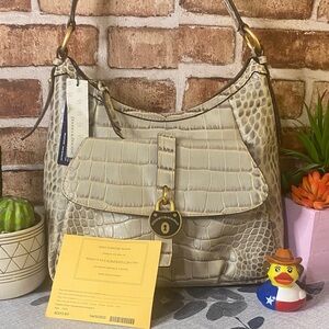Dooney & Bourke Croc-Embossed Samba  shoulder bag  nwt